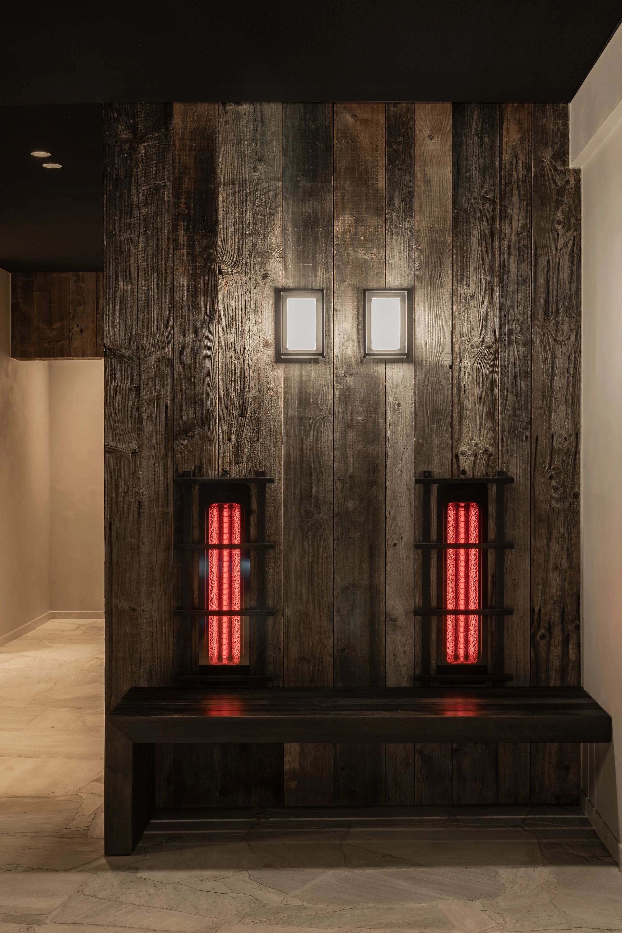 Infrared bench in private wellness mansion Izegem